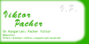viktor pacher business card